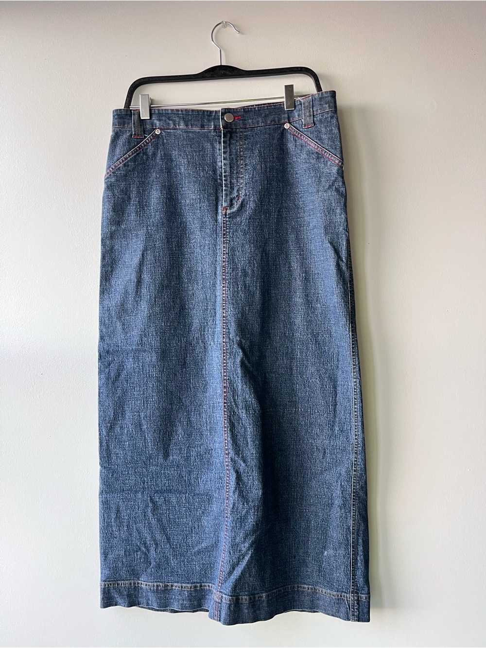 Point Zero Nicole Benisti denim maxi skirt